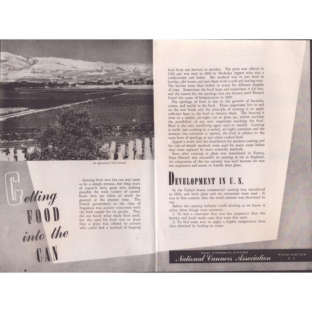 Vtg 1943 Know Your Canned Foods Booklet National Canners Association Pamphlet - Picture 3 of 3